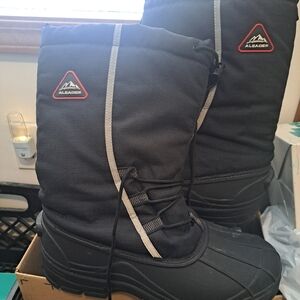 ALEADER Men's Black Winter Boots